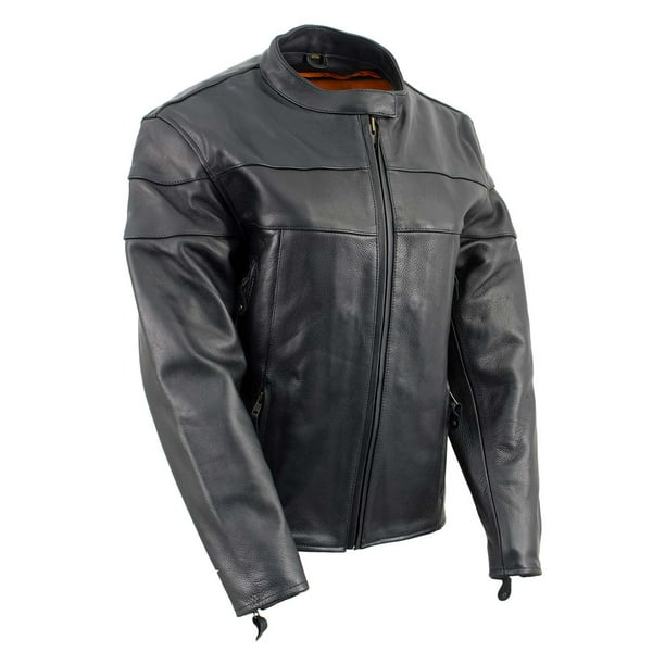 Black, 5X-Large Milwaukee Leather Womens 1.2mm Naked Cowhide Stylish Scooter Jacket 